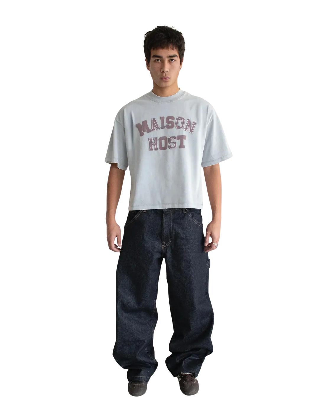 Host - Appliqué Dyed Grey Tee