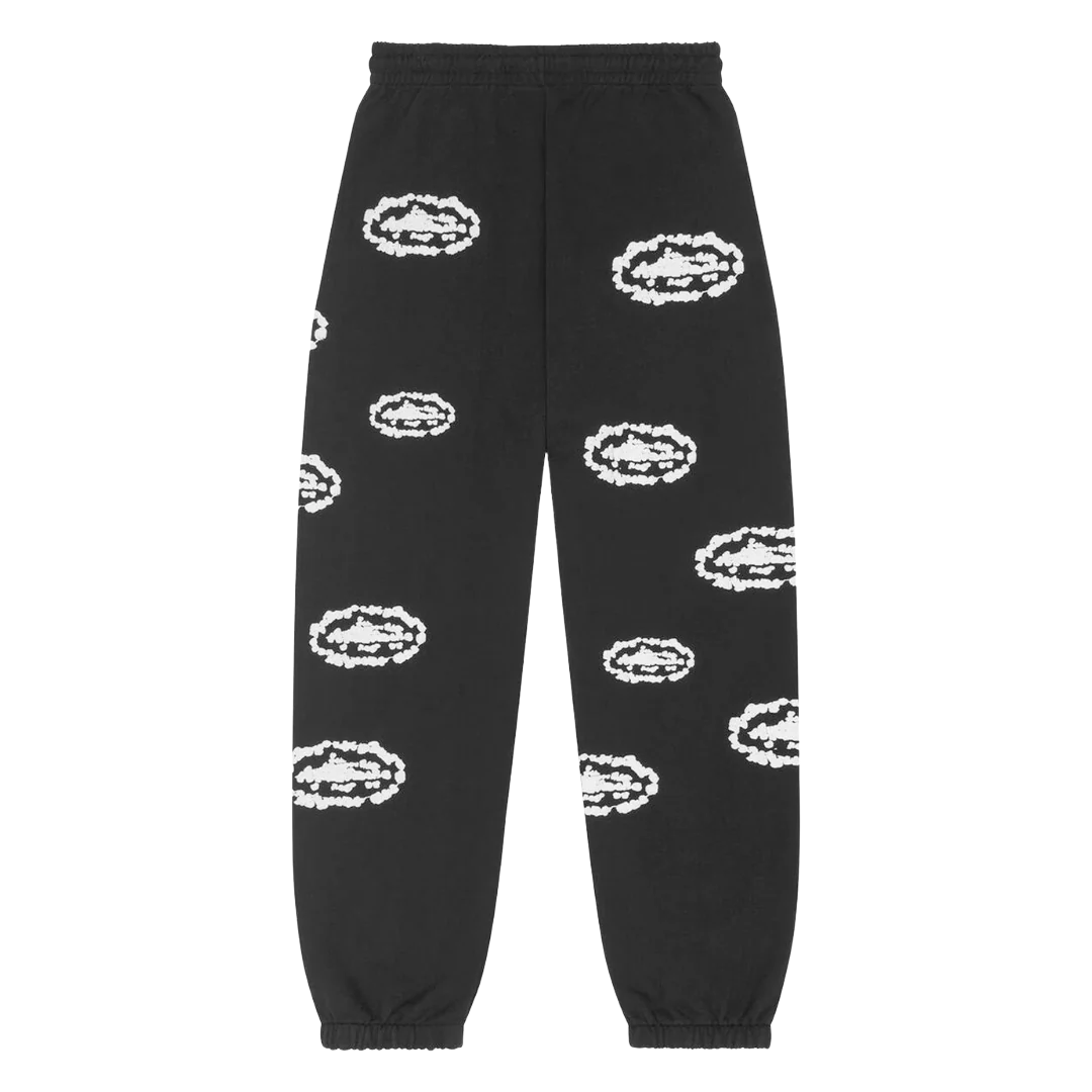 Corteiz x Denim Tears Island Wreath Sweatpant Black