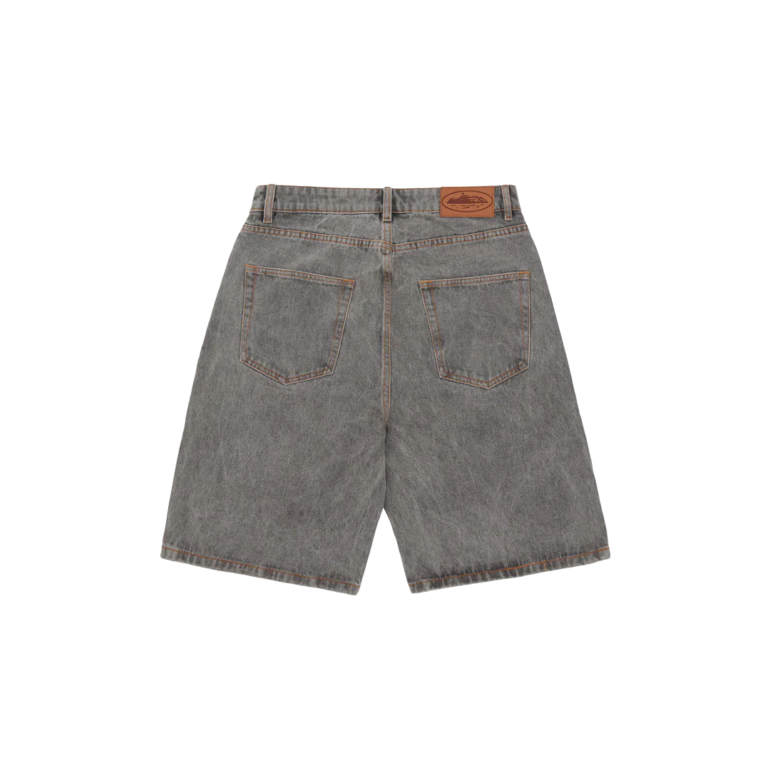 Corteiz Alcatraz Shorts Denim Light Grey