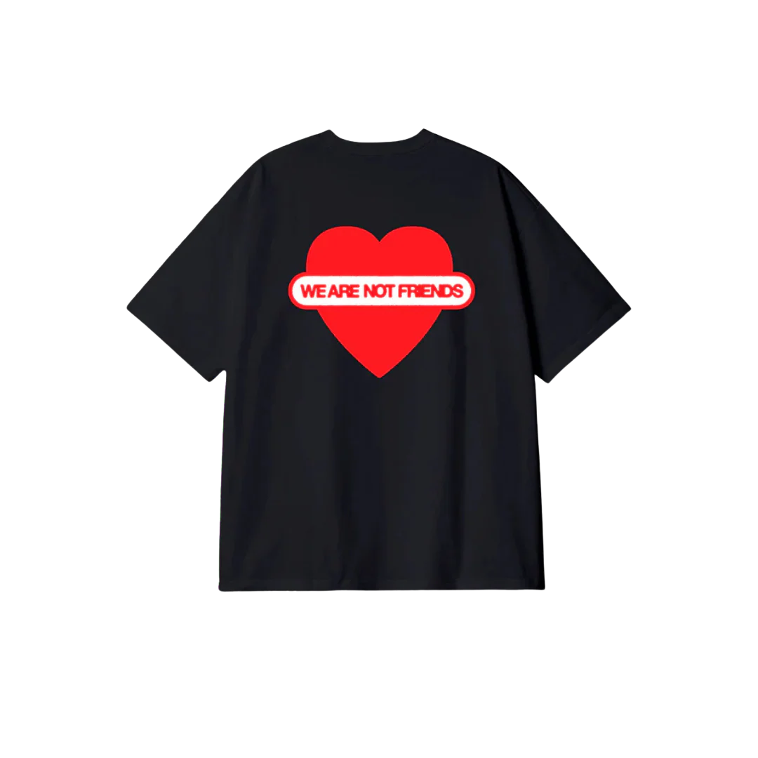 We Are Not Friends - Union Love Black Boxy T-Shirt