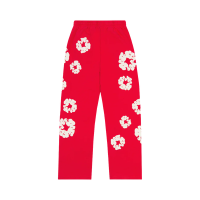 Denim Tears Cotton Wreath Baggy Red Sweatpants