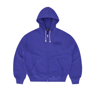 Corteiz Island Knockout Zip Hoodie Indigo Blue