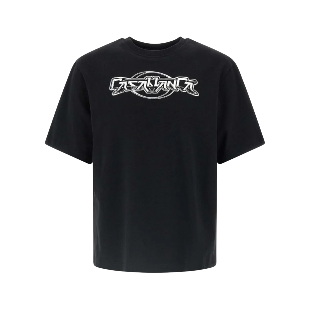 Casablanca - Chrome Logo Crew T-Shirt Black
